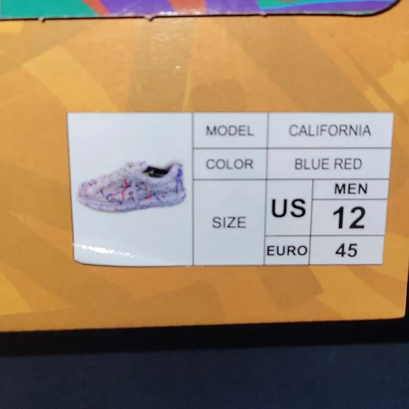 New California Swagg Splash sneakers...Red/Blue size 12 - Picture 13 of 13